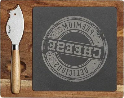 Produktbild von Holz-Käseplatte-Set mit Schneidbrett und Messer