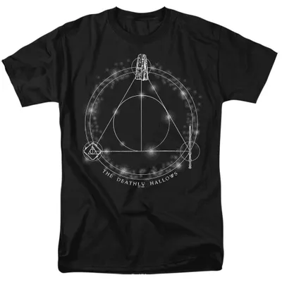 Produktbild von Harry Potter - "Deathly Hallows Glow" T-Shirt für Herren/Damen Uni TV35743 (M) (Schwarz)