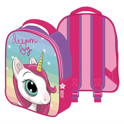 Produktbild von 3D Einhorn Rucksack Dream Big für Kinder - Regenbogen Farben