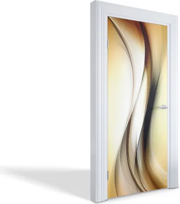 Produktbild von Selbstklebende Türfolien Kreativ Türtapeten Wandsticker - Abstrakte Wellen - 95 x 205 cm
