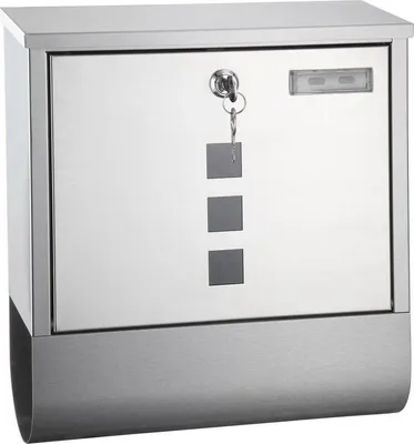Produktbild von Briefkasten 'Oslo' Edelstahldesign m. Sichtfenster