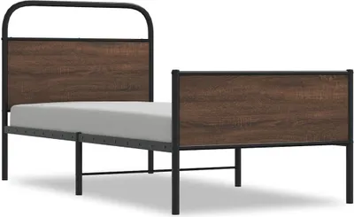 Obrázek produktu pro vidaXL Rám postele bez matrace 100x190 cm Hnědý dubový vzhled
