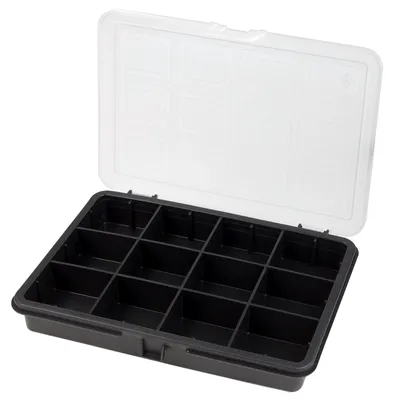Immagine prodotto di Scatola di assortimento per minuteria Magazzino per minuteria 12 scomparti nero / trasparente