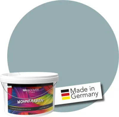 Produktbild von WALLCOVER Wandfarbe Blau Grau Grün Skandinavisch Hochdeckend Klasse 1 Matt 2,5L