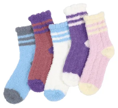 Produktbild von 5 Paar Kuschelsocken Damen – Warme Winter Bettsocken, Dicke Plüsch Haussocken, Fleece, EU 36-40