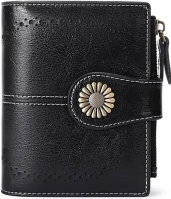 Produktbild von Damenportemonnaies Clutches mit Reißverschluss mehreren Karten 12.5 x 10 cm Schwarz
