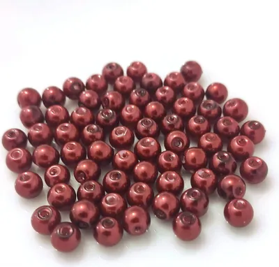 Produktbild von Glasperlen - Typ 'rund' - 20g - 8 mm - Rosegold dunkel