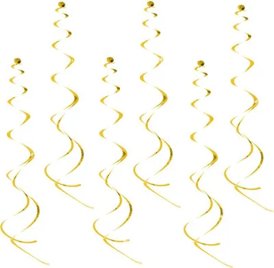 Produktbild von Oblique Unique 6 Wirbel Spiral Deckenhänger Girlande mit Spiegeleffekt - gold