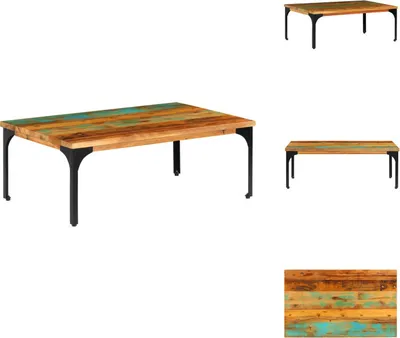 Image de vidaXL Table basse 100x60x35 cm Vieux bois massif - Tables basses