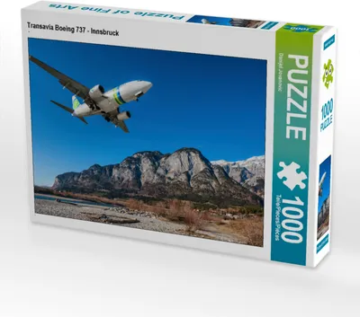 Produktbild von CALVENDO Puzzle Transavia Boeing 737 - Innsbruck | 1000 Teile Lege-Größe 64x48cm Foto-Puzzle für glückliche Stunden