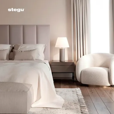 Obrázek produktu pro STEGU Čalouněný panel WALL CUSHION Nástěnný polštářek Postelové čelo Fancy krémová taupe 90x30 cm