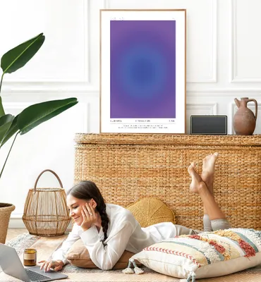 Produktbild von Poster Aura Engelszahlen 444, groesse_poster:70x100 cm, groesse_rahmen:schwarz 70x100 cm