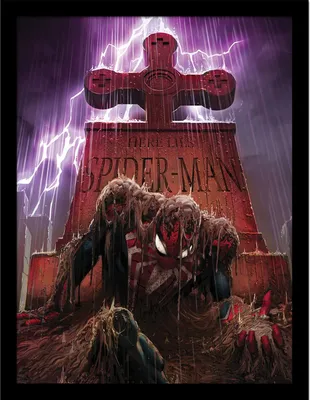 Produktbild von Spider-Man - Gerahmtes Poster, Grabsteine PM8471 (40 cm x 30 cm) (Bunt)