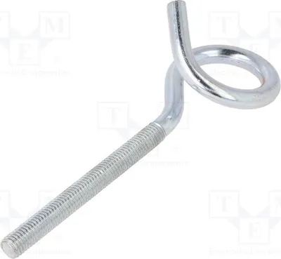 Zdjęcie produktu dla 1 sztuka, haczyk cynkowy, pierścień - 160 mm, HOH10160, śruba z kołkiem