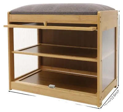 Obrázek produktu pro Regál na boty, stylové úložné řešení, odolný design, dřevěná barva