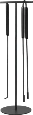 Immagine prodotto di blomus ASHI Set camino 3 pezzi acciaio verniciato a polvere nero 75,5 cm (h)