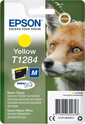 Immagine prodotto di Epson Fox T12844022 Cartuccia Inchiostro Giallo per S22 SX125 SX420 BX305F