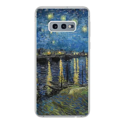Produktbild von MuchoWow® Handyhülle Schutzhülle Hülle für Samsung Galaxy S10e Sternennacht über der Rhone - Van Gogh - Kunst Silikon Softcase Handy Hülle - Handy