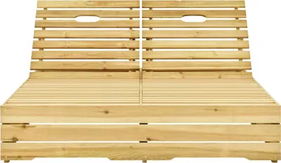 Produktbild von vidaXL Doppel-Sonnenliege Grün Imprägniertes Kiefernholz