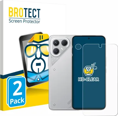 Produktbild von 2x Für Tecno Pova 7 Pro (Display+Kamera) Schutzfolie BROTECT Displayschutz Display Schutz Folie Klar Transparent