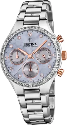 Produktbild von Festina Edelstahl Damen Uhr F20401/3 Armbanduhr silber Boyfriend D2UF20401/3