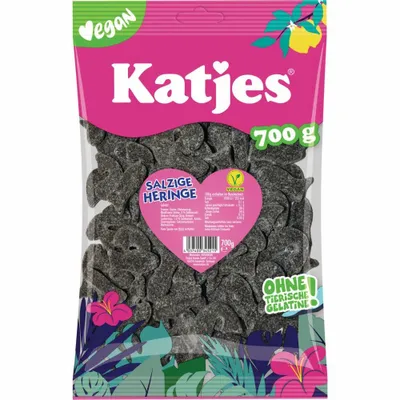 Produktbild von Katjes Salzige Heringe 700g - vegan ohne tierische Gelantine