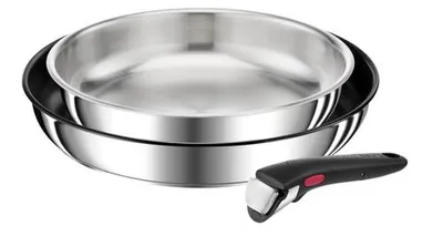 Produktbild von Tefal L9739102, Rund, Edelstahl, Edelstahl, Edelstahl, Schwarz, Abnehmbar