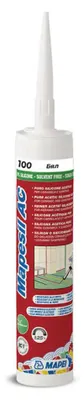 Produktbild von MAPEI® MAPESIL AC 1-Komponenten Fugen-Silikon 100 weiß 310 ml zum Abdichten mit BioBlock® ANTISCHIMMEL