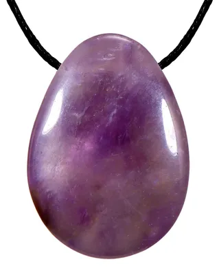 Productafbeelding van Morella ketting, 80 cm lang, met een hanger van edelsteen druppels in amethist, geleverd in een sieradenzakje