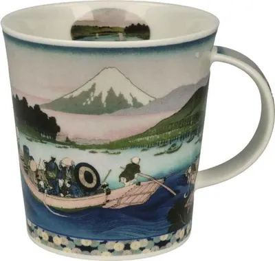 Produktbild von Dunoon Becher Lomond Ukiyo-e 'Boat' Design, Fine Bone China Porzellan, inspiriert von Hokusai