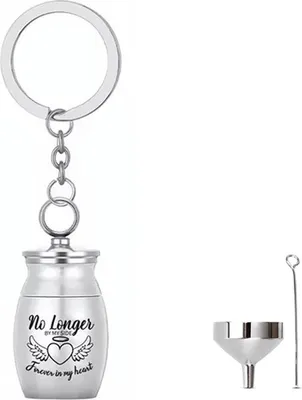 Produktbild von Luxe As-Sleutelhanger für Urne - Gedenksieraad für As oder Haare - Inkl. As-Vuller und Aufbewahrungstasche