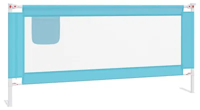 Produktbild von vidaXL Kleinkind-Bettschutzgitter Blau 200x25 cm Stoff