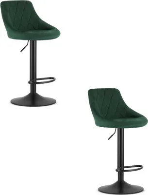 Obrázek produktu pro Hocker KAST - sametově zelená / základní černá x 2