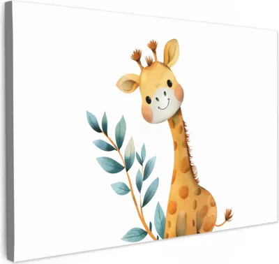 Zdjęcie produktu dla MuchoWow® - Obraz na płótnie - Żyrafa - Zwierzę - Dzikie zwierzęta, fototapeta, dekoracja ścienna, obrazy do salonu, 120x80cm