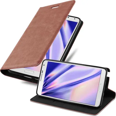 Obrázek produktu pro Cadorabo pouzdro pro Samsung Galaxy NOTE 3 Protective Case in Brown Pouzdro na mobil s magnetickým zavíráním