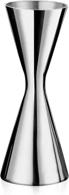 Productafbeelding van Cocktail Jigger - Maatbeker Bar - Cocktails Maken - Dubbelzijdig Meten - 30/45 ml - Zilver