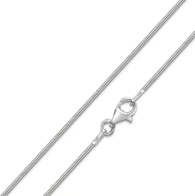 Produktbild von MATERIA Schlangenkette silber 925 - Halskette Damen 1mm Silber Kette in 10 Längen 40 - 120 cm verfügbar K33