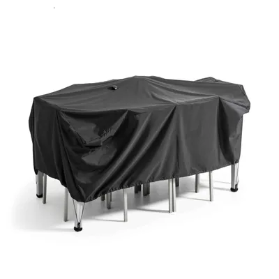 Produktbild von Gartentischbezug in 170 x 110 cm Schwarz - Oviala Cov'Up