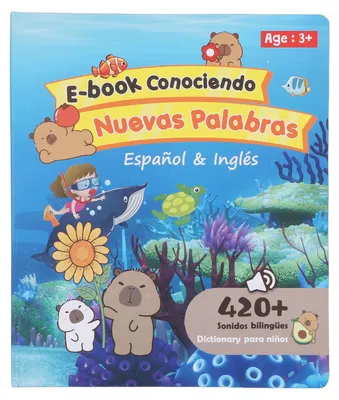 Zdjęcie produktu dla Dwujęzyczny audiobook dla dzieci w języku hiszpańskim i angielskim, interaktywna zabawka edukacyjna, wczesna edukacja, nagranie dźwiękowe