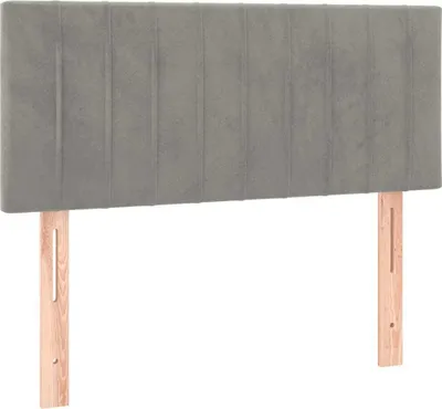 Produktbild von vidaXL Kopfteil Hellgrau 90x5x78/88 cm Samt