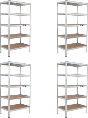 Produktbild von 4x Schwerlastregal 180x90x60cm Lagerregal Werkstattregal Weitspannregal Traglast 875 kg