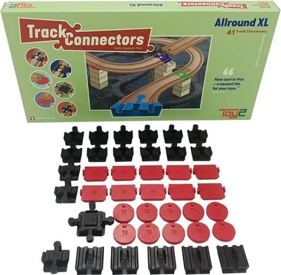 Image de Toy2 adaptateur ferroviaire XL - 41 pièces - compatible avec train en bois & Duplo
