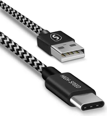 Immagine prodotto di Cavo USB-C Skin 2,1 A, 1,5 m - Nero/Bianco