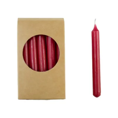 Produktbild von Rustik Lys Bleistiftkerzen Antikrot - 1,2 x 10 cm - 20 Stück