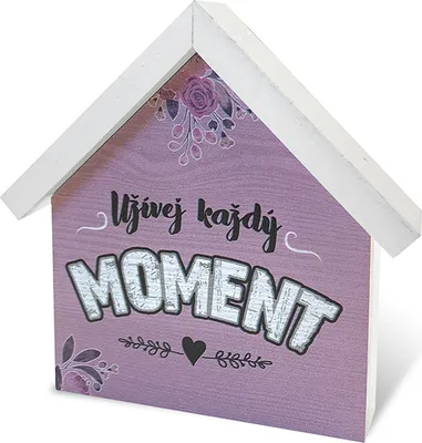 Zdjęcie produktu dla Nekupto Drewniany domek mały Ciesz się każdą chwilą Sweet home