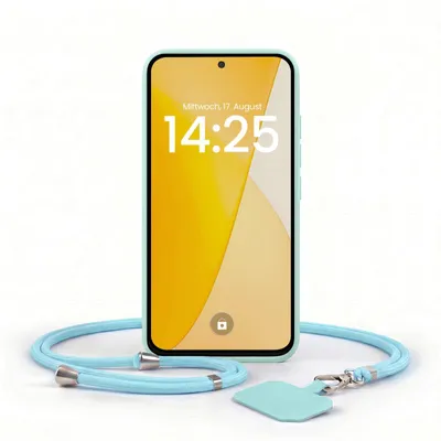 Produktbild von Handyhülle für Xiaomi 12 Lite mit Handykette Band Kordel Hülle Case Schutzhülle Hellblau