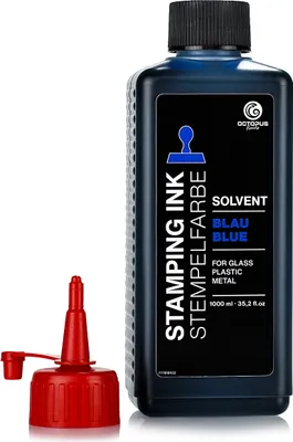 Produktbild von Lenizett Solvent Stempelfarbe für glatte Untergründe, blau