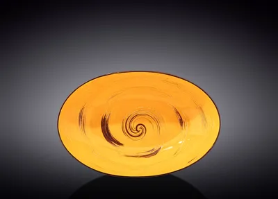 Image de Bol ovale Wilmax 25 cm, jaune, porcelaine WL-669440/A