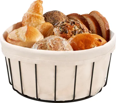 Produktbild von bremermann Brotkorb und Obstkorb schwarz, abnehmbarer Bezug waschbar beige