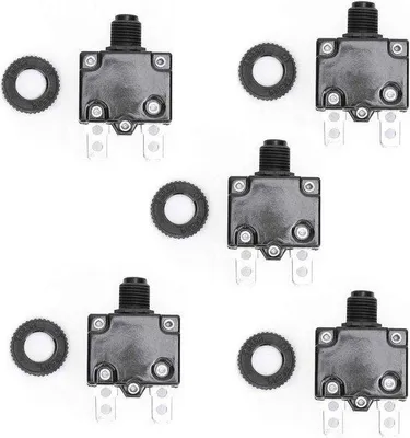 Productafbeelding van Elektrische stroomonderbreker 12A met overbelastingsbeveiliging en resetfunctie.